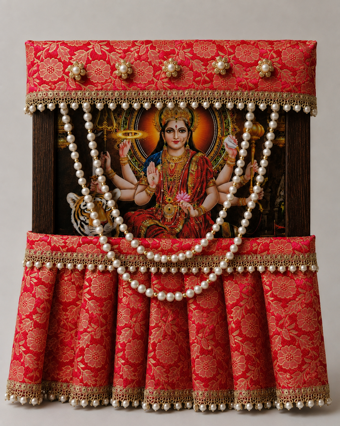Photo Frame Poshakh with Lehenga + Mala