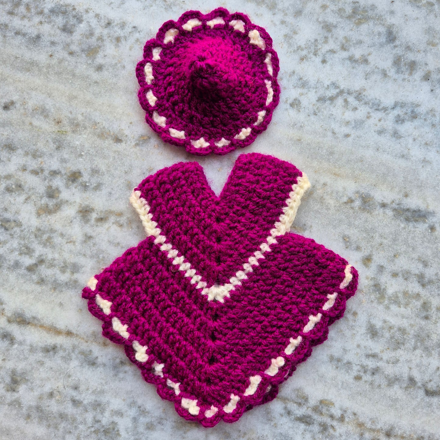 Woollen panchu set with cap- 50