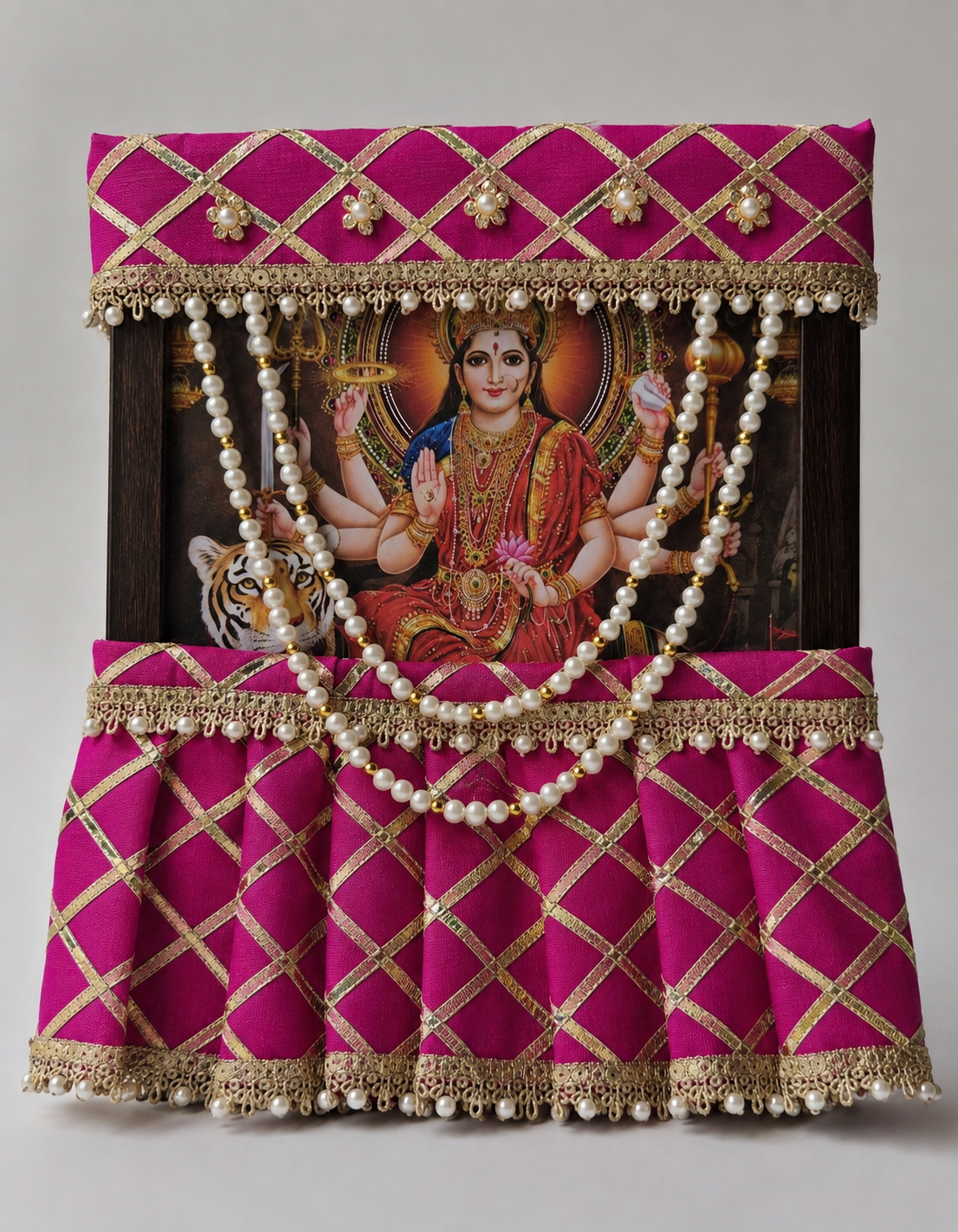 Photo Frame Poshakh with Lehenga + Mala- B003