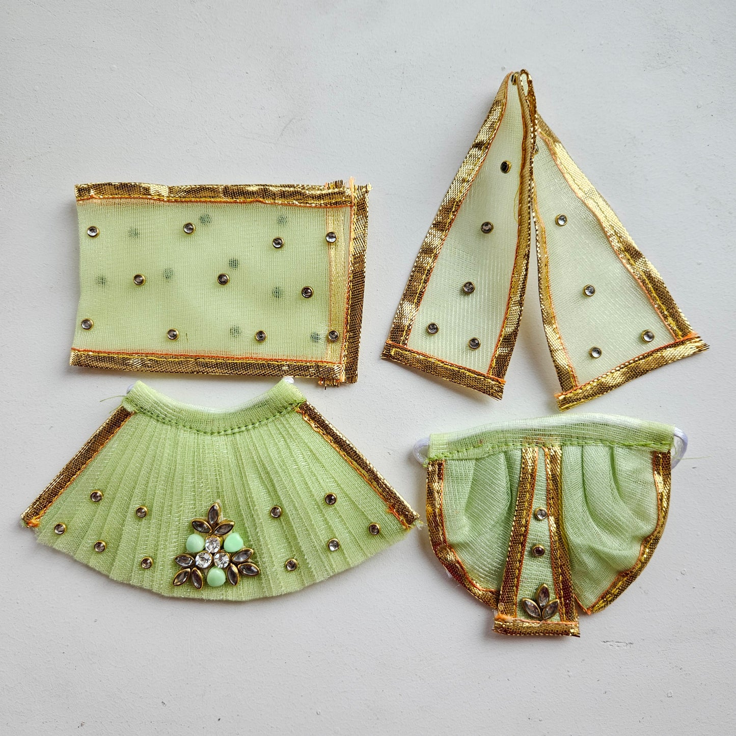 Ganesh Laxmi Baby Green Set