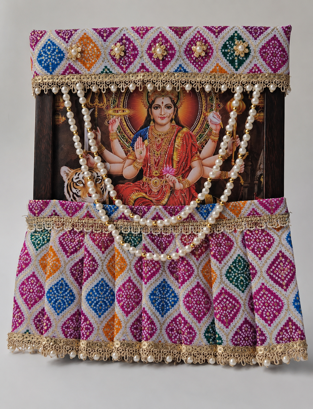 Photo Frame Poshakh with Lehenga + Mala- B007