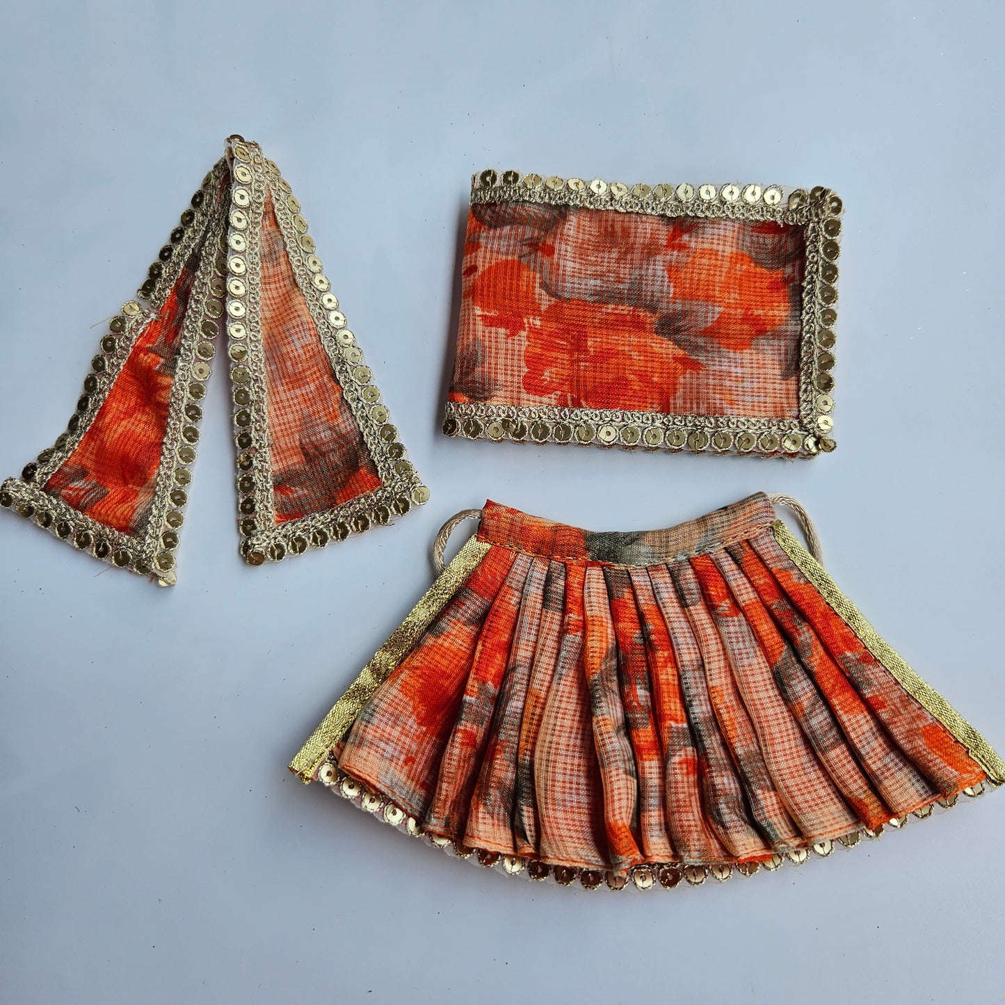 Matarani Kota Doria Lehenga With Duppata And Patka- LG2127