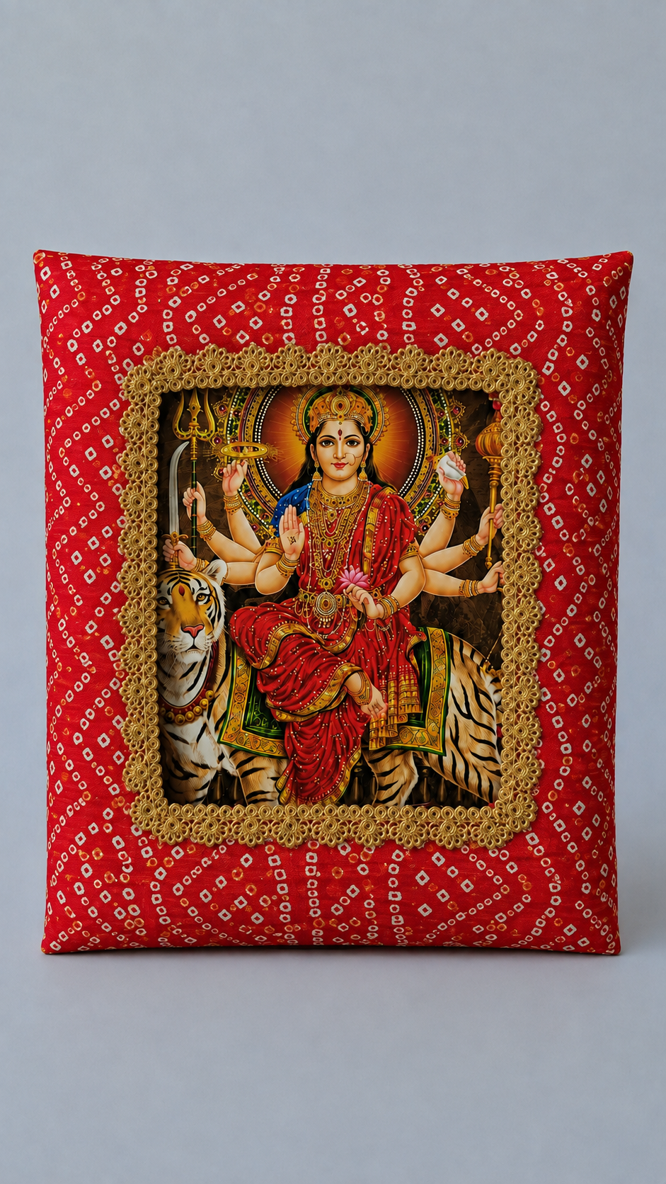 Box Photo Frame Poshakh In Red- C002