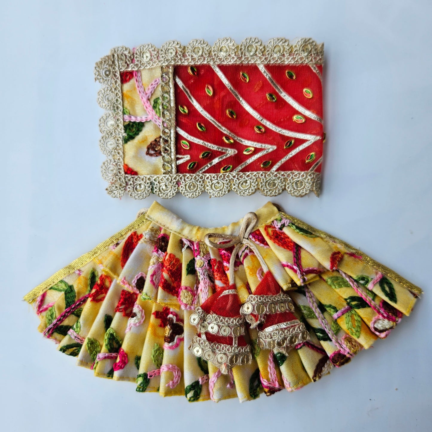 Yellow Floral Matarani Lehenga
