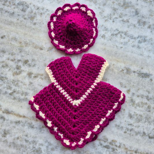 Woollen panchu set with cap- 50