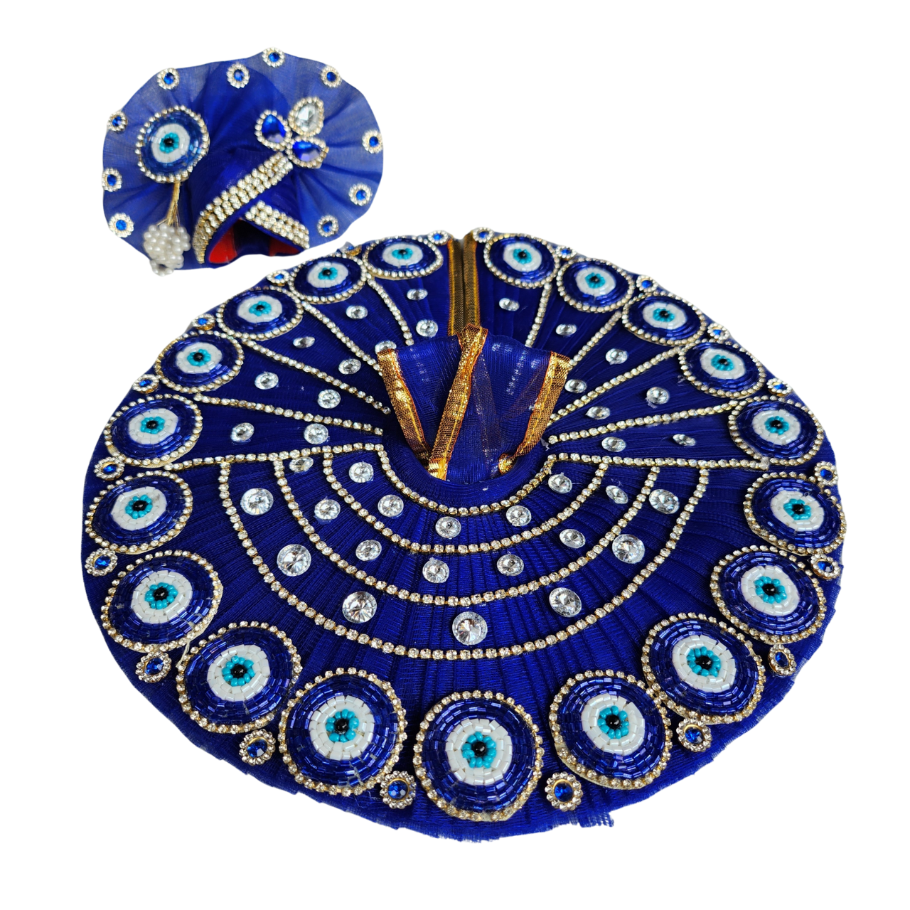 Blue Evil Eye Dress With Mukut - LG182