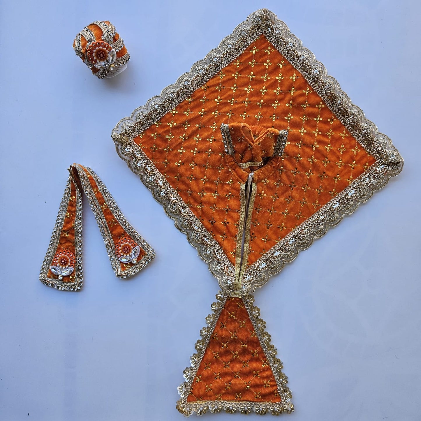 Kite dress for Kanhaji with mukut and patka - LG267