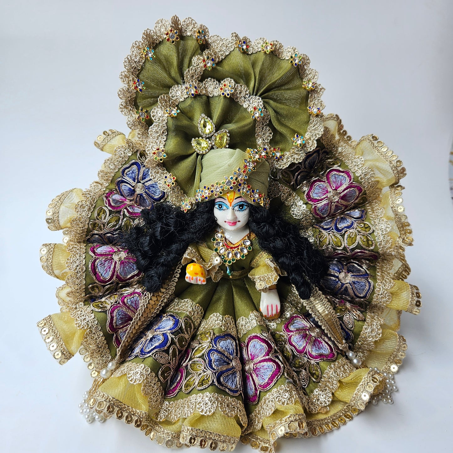Kanhaji Olive Kali Dress- LG296