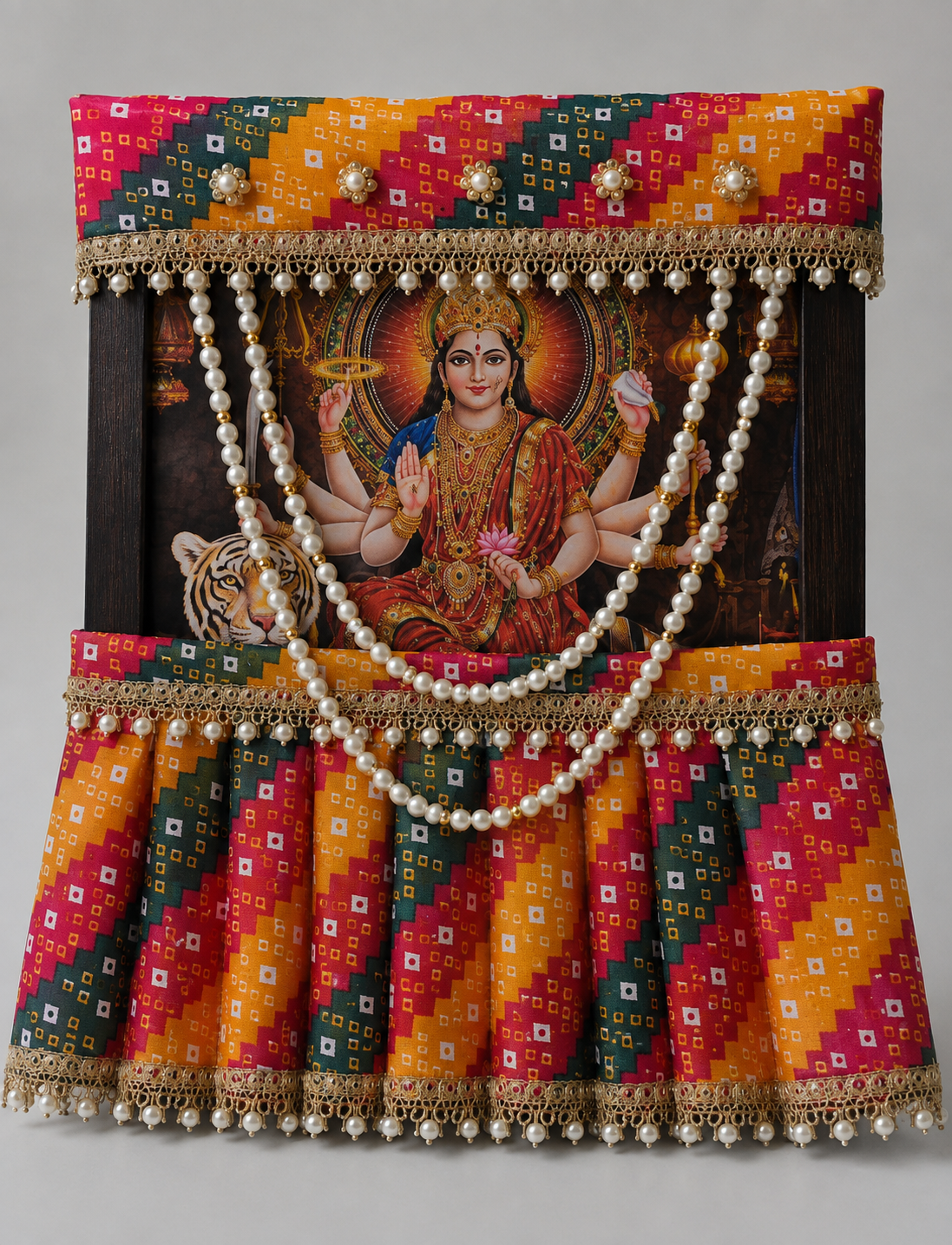 Photo Frame Poshakh with Lehenga + Mala- B005