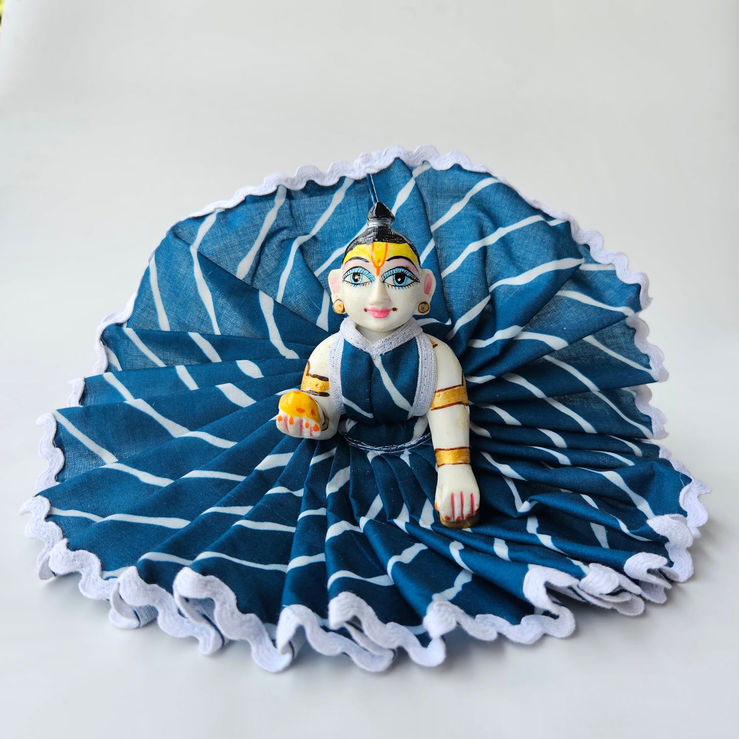 Blue Leheriya Cotton Dress - 109