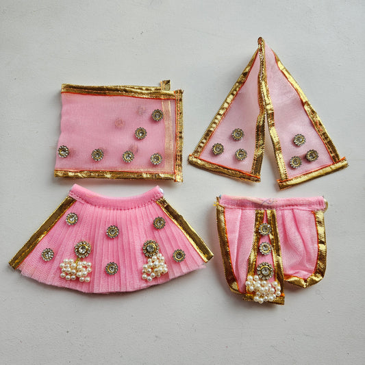 Ganesh Laxmi Baby Pink Set