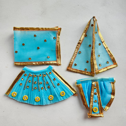 Ganesh Laxmi Sky Blue Set