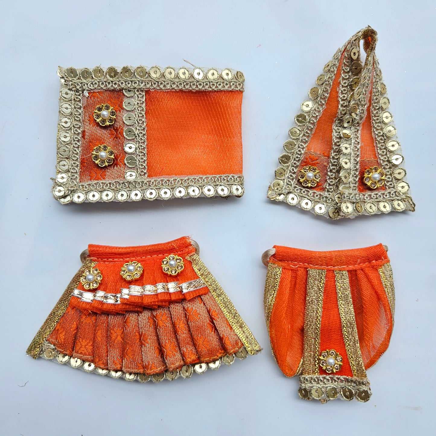Ganesh Laxmi Rani Orange Set