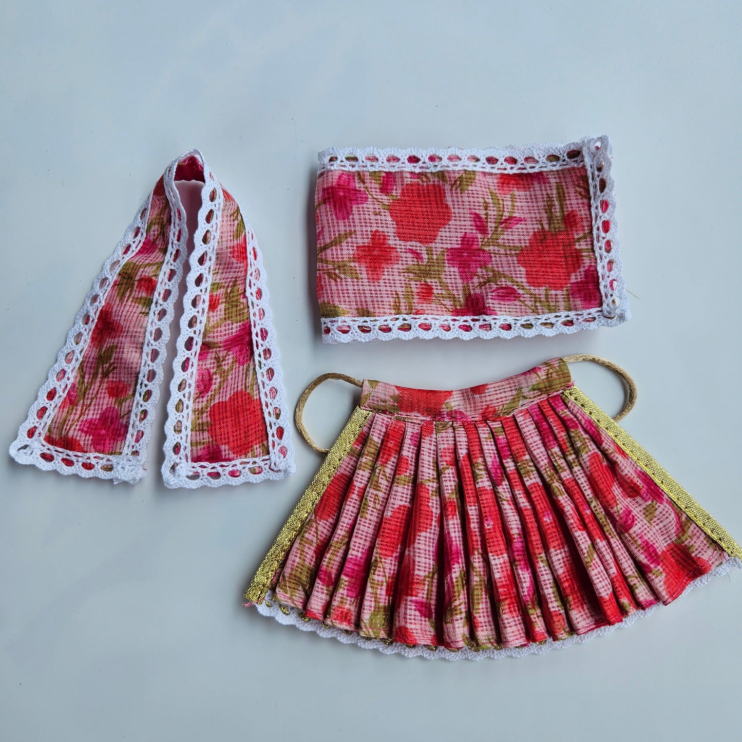 Matarani Kota Doria Lehenga With Duppata And Patka- LG2128