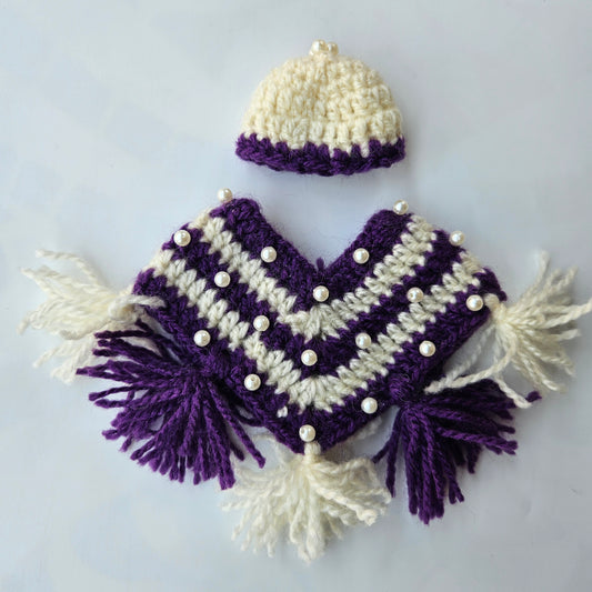 Woollen Ponchu With Cap