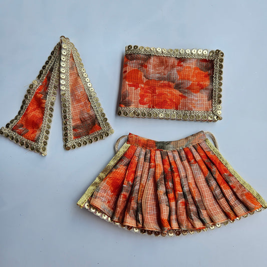 Matarani Kota Doria Lehenga With Duppata And Patka- LG2127